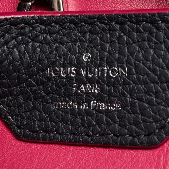 Louis Vuitton Cobalt/Fuchsia Taurillon Leather Capucines PM Bag - Picture 8 of 12